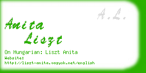 anita liszt business card